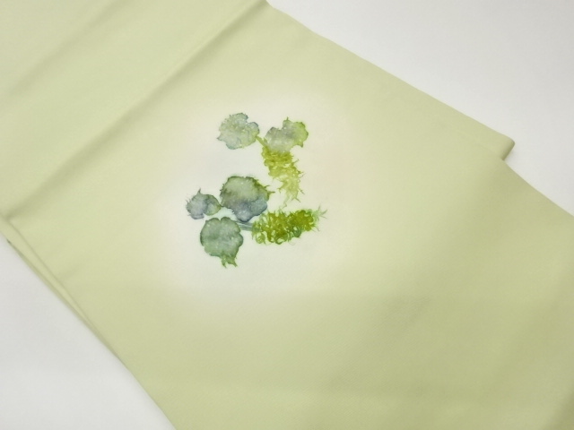JAPANESE KIMONO / SHIOZE ABSTRACT WASABI PATTERN NAGOYA OBI